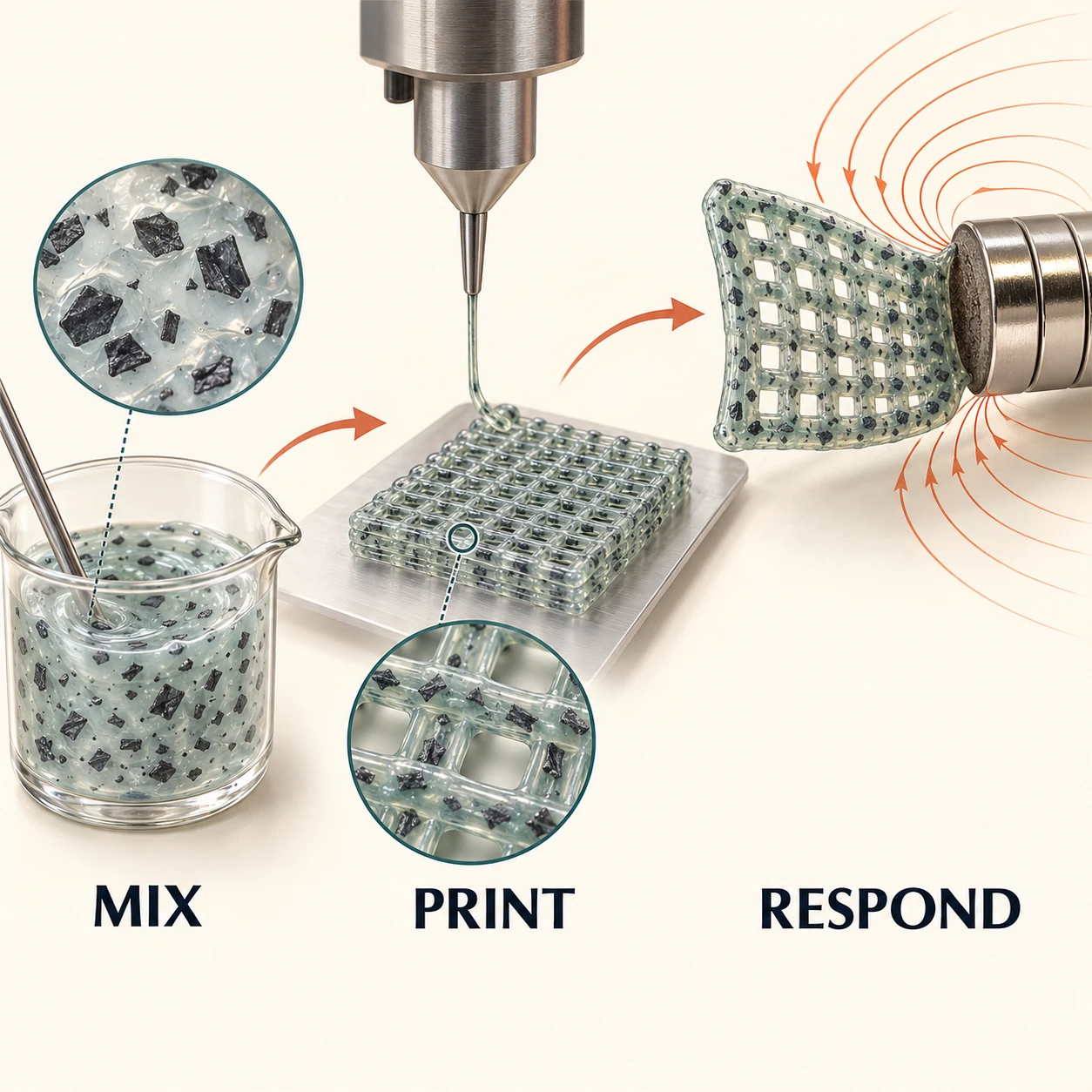 Graphical abstract for 3D-Printing of Magnetoactive Gelatin–Alginate Scaffolds