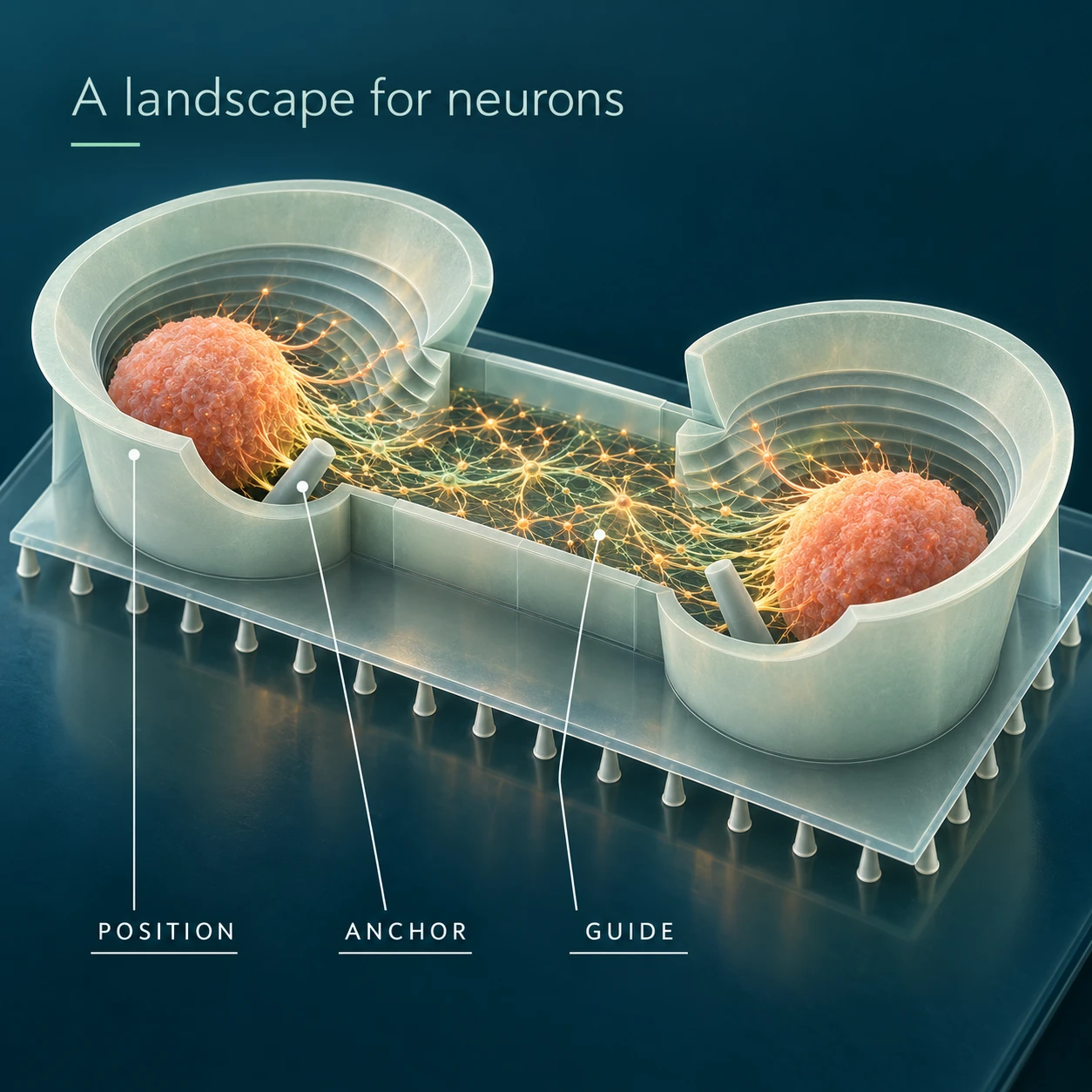 Graphical abstract for 3D Nanoprinted Structures Promote Robust Integration of Brain Organoids into Topography-Guided Neuronal Networks