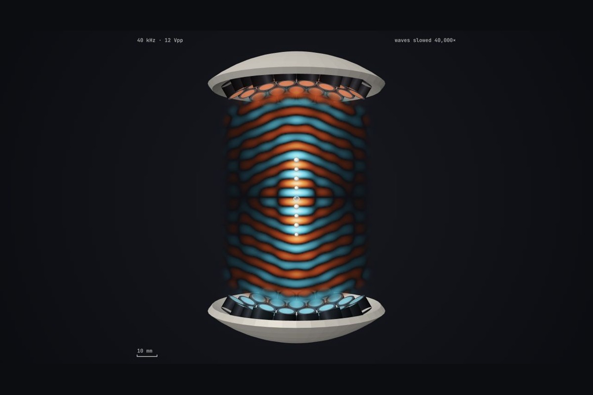 Cover for TinyLev: A multi-emitter single-axis acoustic levitator